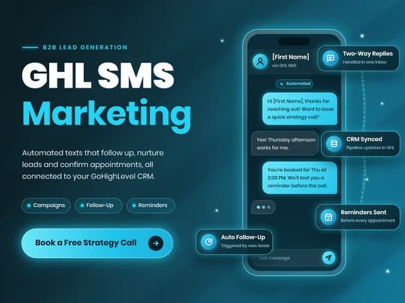 GHL SMS marketing strategy, workflow and CRM communication planning